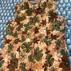 Bill Blass Earthy Floral Maxi dress